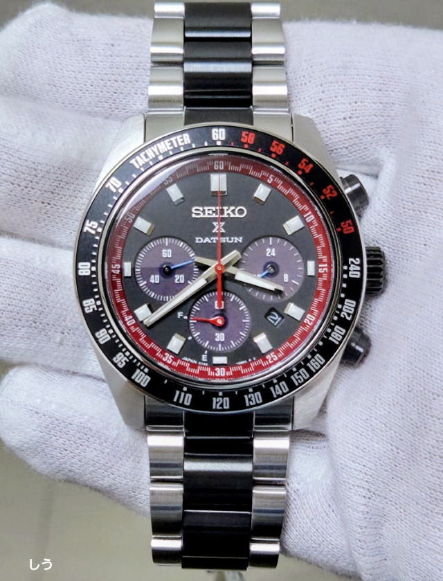 PROSPEX
SPEEDTIMER
プロスペックス
スピードタイマー
SBDL121
ソーラークロノグラフ ダットサン240Z コラボレーション限定モデル
世界限定：4,000本（うち国内：1,200本）