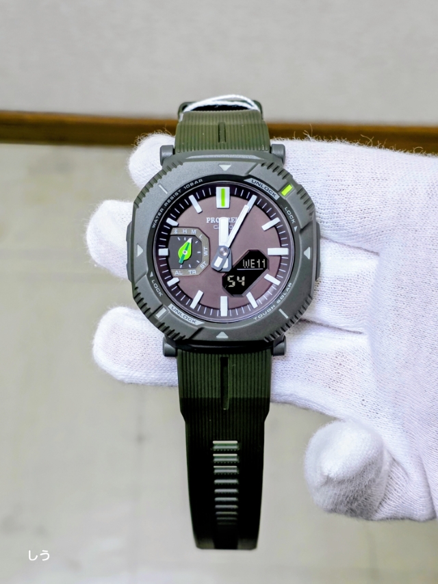 PRO TREK
Hinker Line
プロトレック
ハイカー ライン
PRJ-B001NJ-3JR
PRO TREK×日本自然保護協会×かえるのピクルス コラボレーションモデル